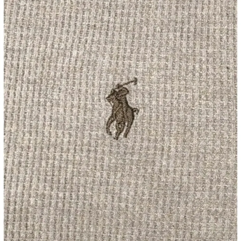 Polo‎ Ralph Lauren Thermal Waffle Knit Crew Neck Shirt Mens L Beige Long Sleeve
